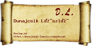 Dunajcsik László névjegykártya