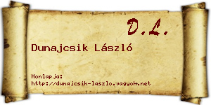 Dunajcsik László névjegykártya