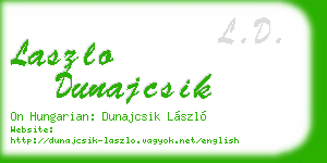 laszlo dunajcsik business card