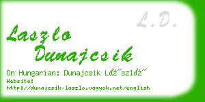 laszlo dunajcsik business card